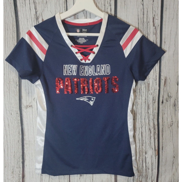 NFL New England Patriots woman's T-shirt jersey size S 2-6 - Picture 1 of 6